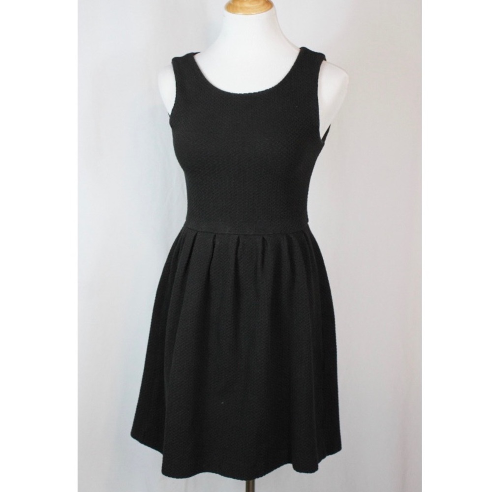 Ganni Black Fit N Flare Knit Dress XS